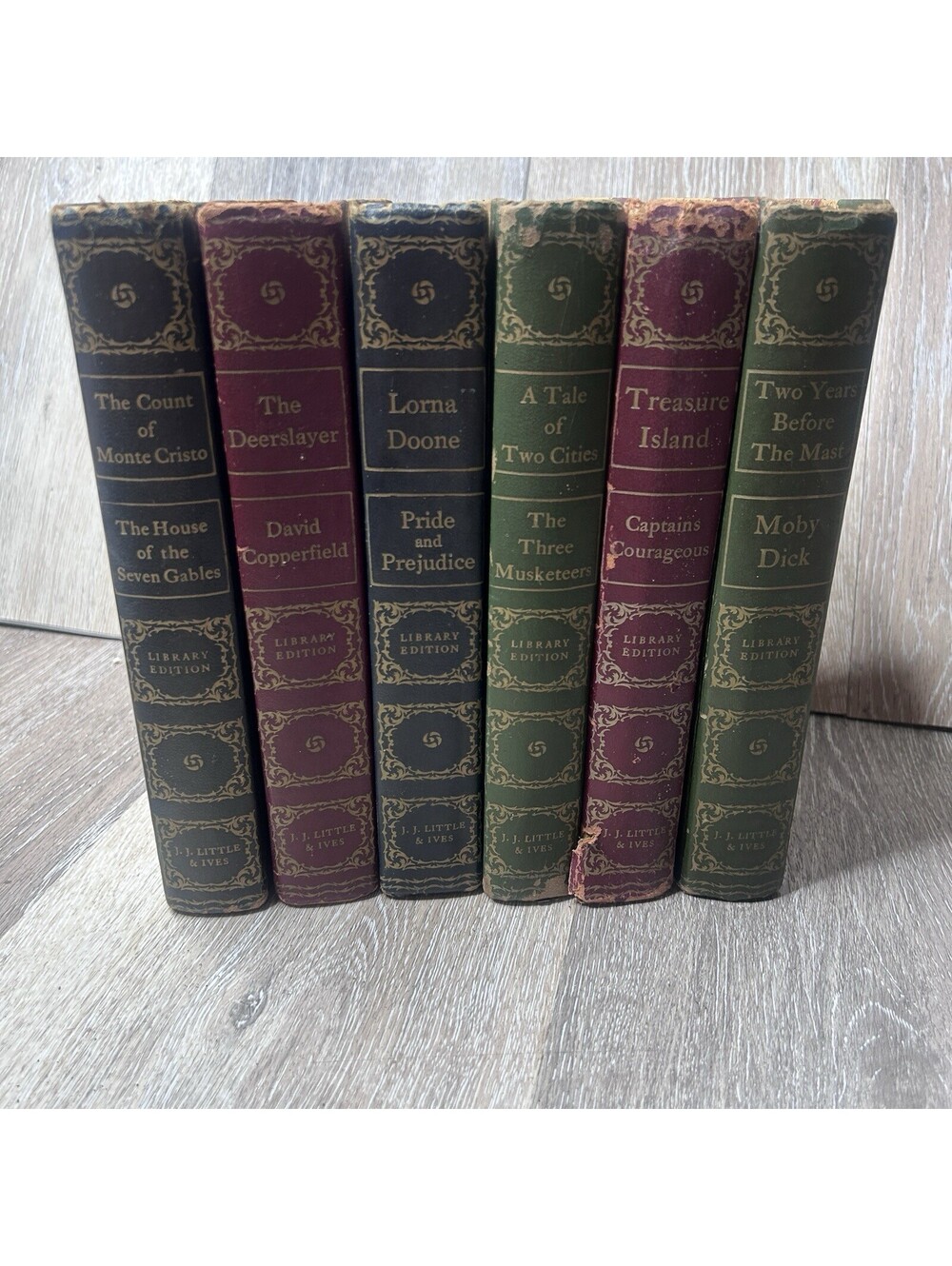 Vintage J.J. Little & Ives Classic Book Set Illustrated Adapted School Editions